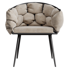 Chair with a soft backrest from LoftDesigne.