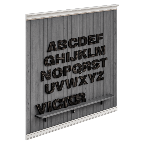 Панель с алфавитом в детскую