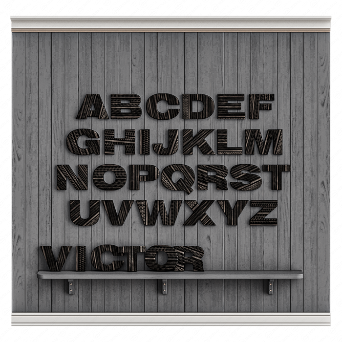 Панель с алфавитом в детскую