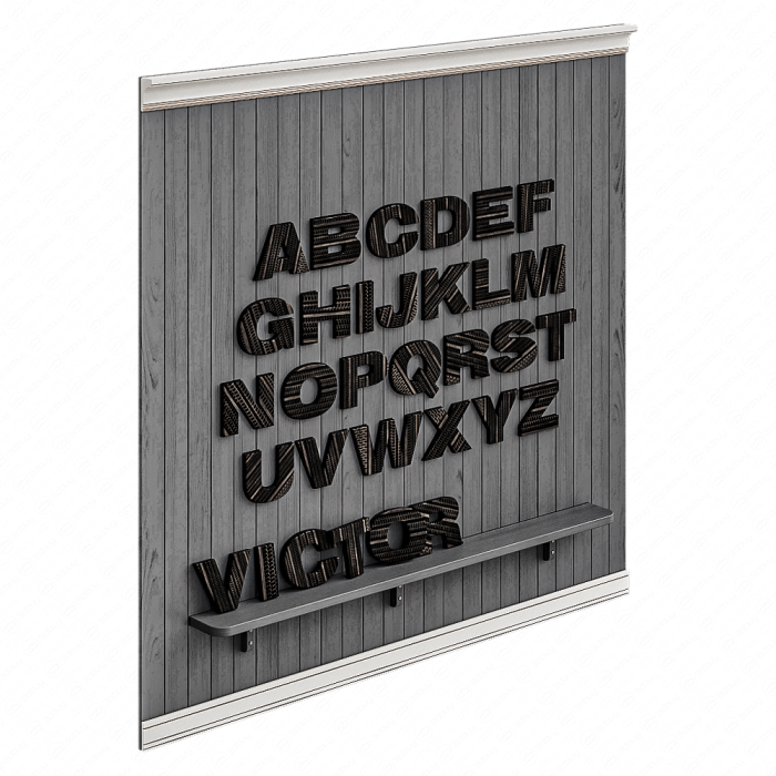 Панель с алфавитом в детскую