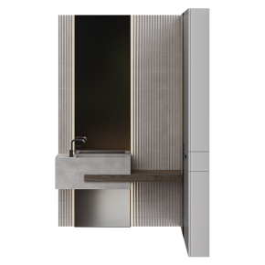 Modular corner bathroom furniture.