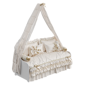 White canopy bed