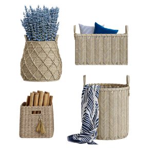 Set of 4 woven baskets
