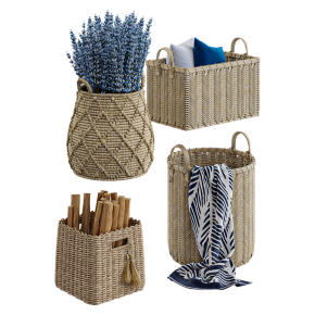 Set of 4 woven baskets