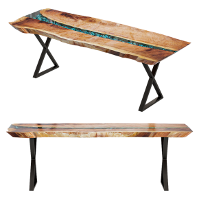Dining Table Live Edge River
