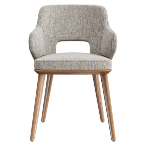 Light-colored Foyer chair by Calligaris.