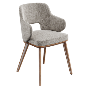 Light-colored Foyer chair by Calligaris.