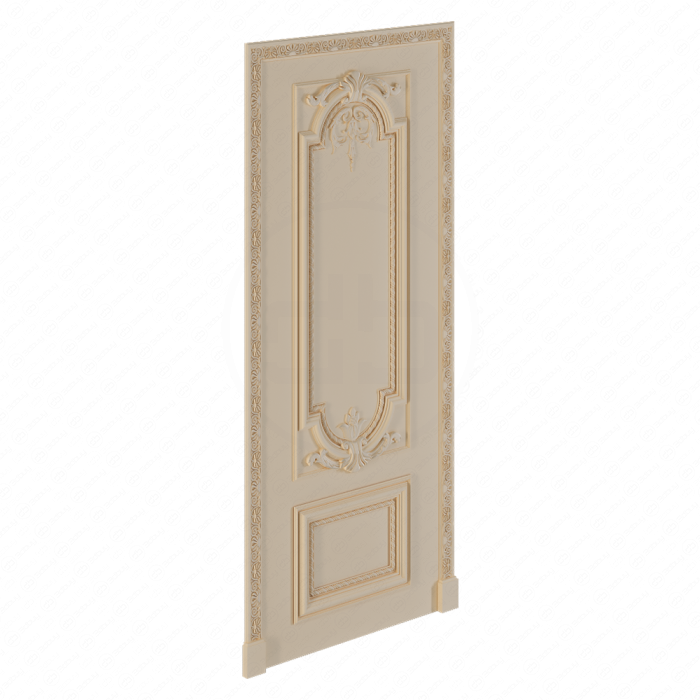 Классическая дверь из дерева и металла