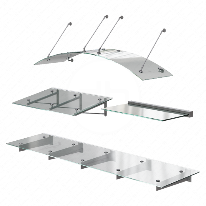 Козырек стеклянный Glasvordach