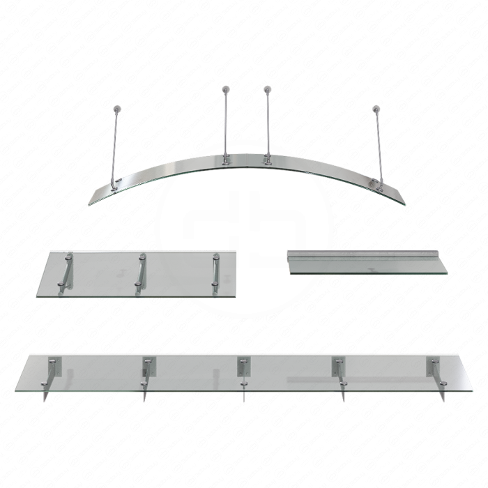Козырек стеклянный Glasvordach