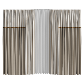 Шторы в пол бежевые двухцветные