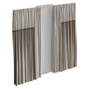 Шторы в пол бежевые двухцветные