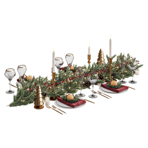 Decorative set New Year's table setting