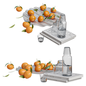 Мандарины на подносе Wave от Muuto D