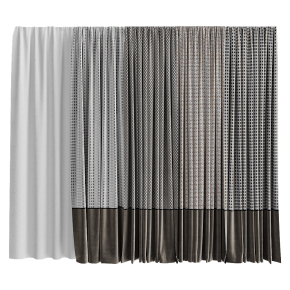 Шторы шелковые коричневые