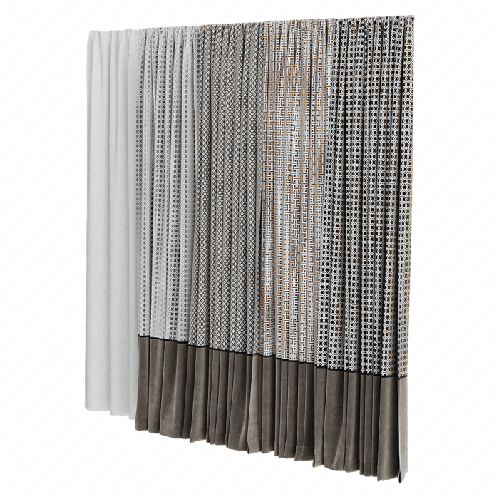 Шторы шелковые коричневые