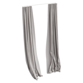 Штора для ванной двойная со скрытым потолочным карнизом