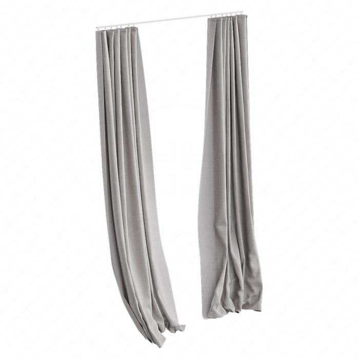 Штора для ванной двойная со скрытым потолочным карнизом Штора для ванной двойная со скрытым потолочным карнизом
