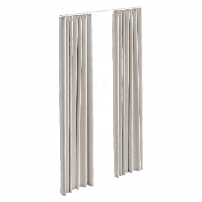 Штора для ванной двойная со скрытым потолочным карнизом Штора для ванной двойная со скрытым потолочным карнизом