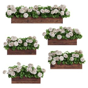 Растение гортензия в кашпо для фасада. 5 моделей