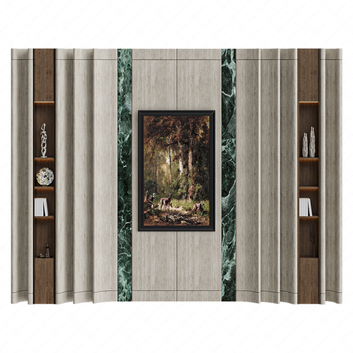 Декоративная стеновая панель Marble & Shelves