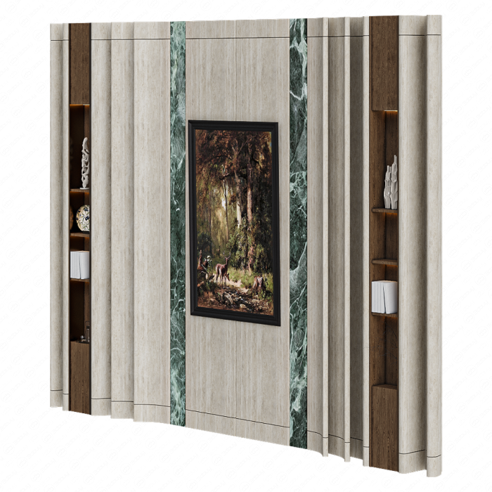 Декоративная стеновая панель Marble & Shelves
