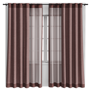 Шторы розовые полупрозрачные