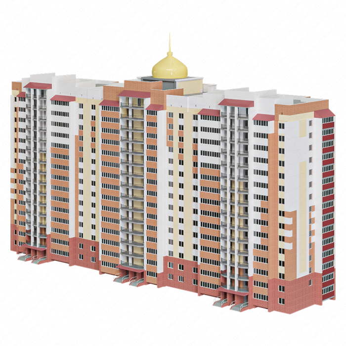 Трехподъездный дом