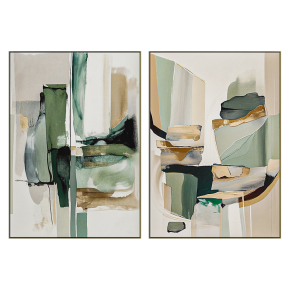 Two paintings with D-590 frames.