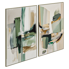 Two paintings with D-590 frames.