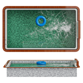 Pool with a lifebuoy