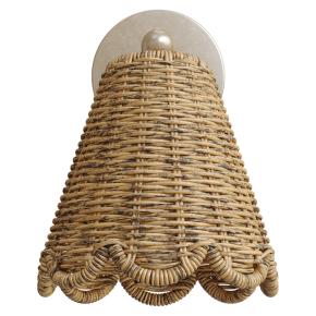 Kismet rattan-woven wall sconce