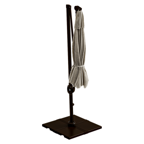 Outdoor umbrella white closed Pottery Barn