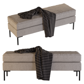 Kona banquette with a throw blanket.