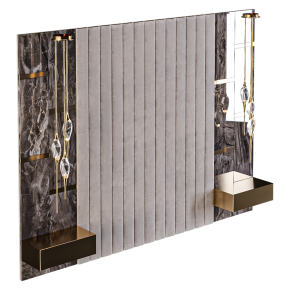 Изголовье из велюра и керамогранита Marble от Rex