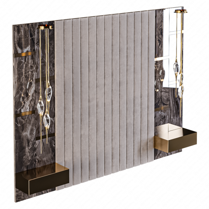 Изголовье из велюра и керамогранита Marble от Rex Изголовье из велюра и керамогранита Marble от Rex