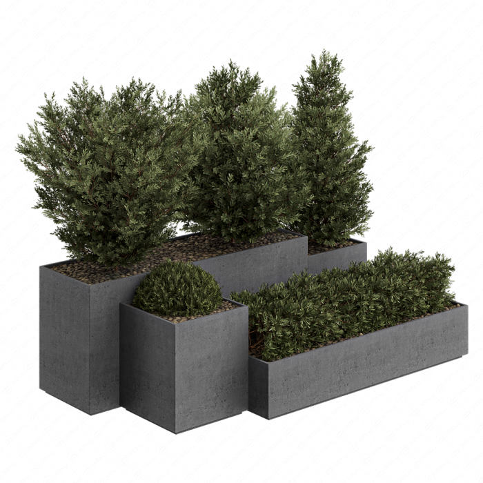 HQ Tree and bush garden box outdoor VOL 27