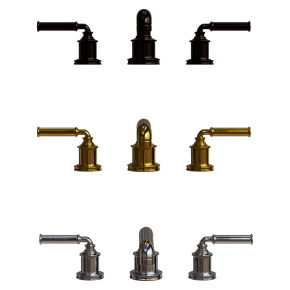 Widespread lavatory faucet