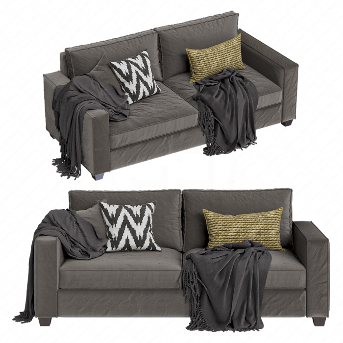Диван Henry West elm серый