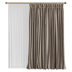 Шторы плотные светло-коричневые