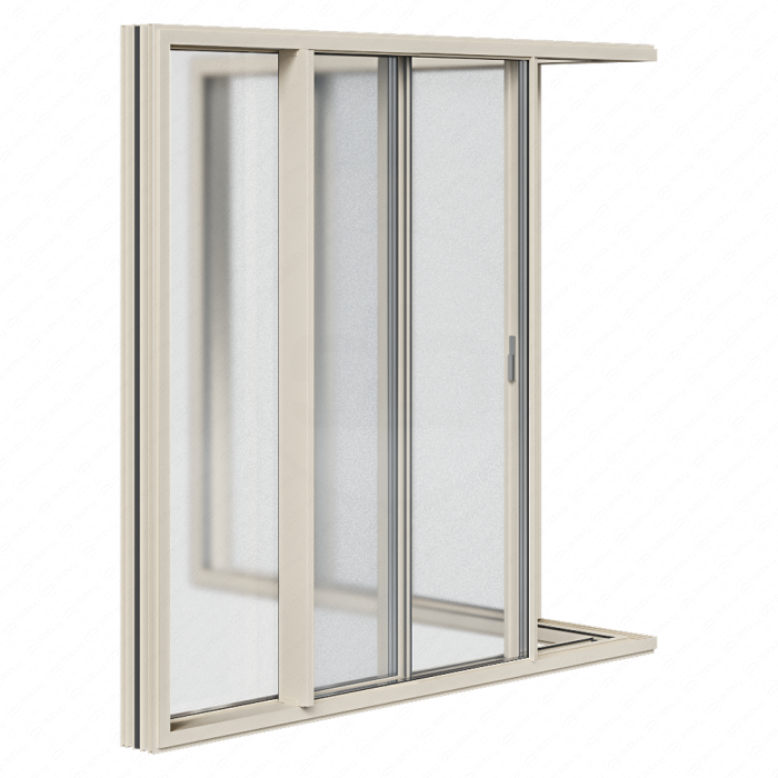 Раздвижное угловое витражное окно