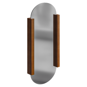 Oval wall-mounted mirror