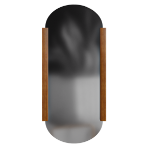 Oval wall-mounted mirror