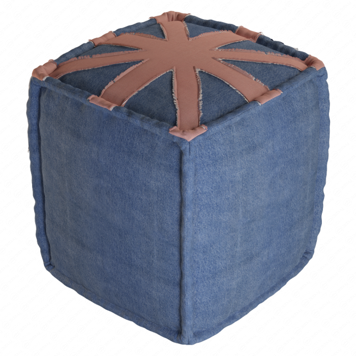 Винтажный пуф Hocker Jeans UK