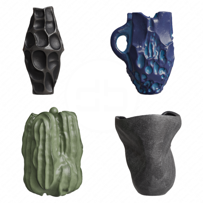 Вазы из глины несимметричные