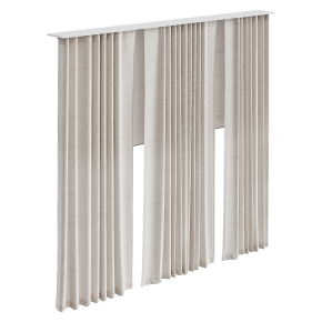 Шторы бежевые полупрозрачные