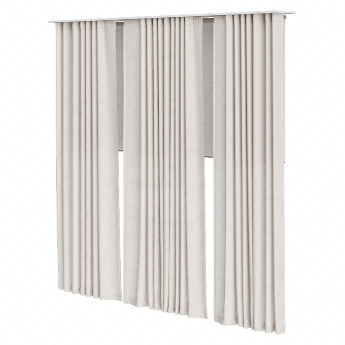 Шторы бежевые полупрозрачные