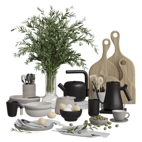 Cookware for preparing breakfast.
