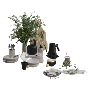 Cookware for preparing breakfast.