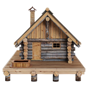 Karelian wooden bathhouse from Kelo.